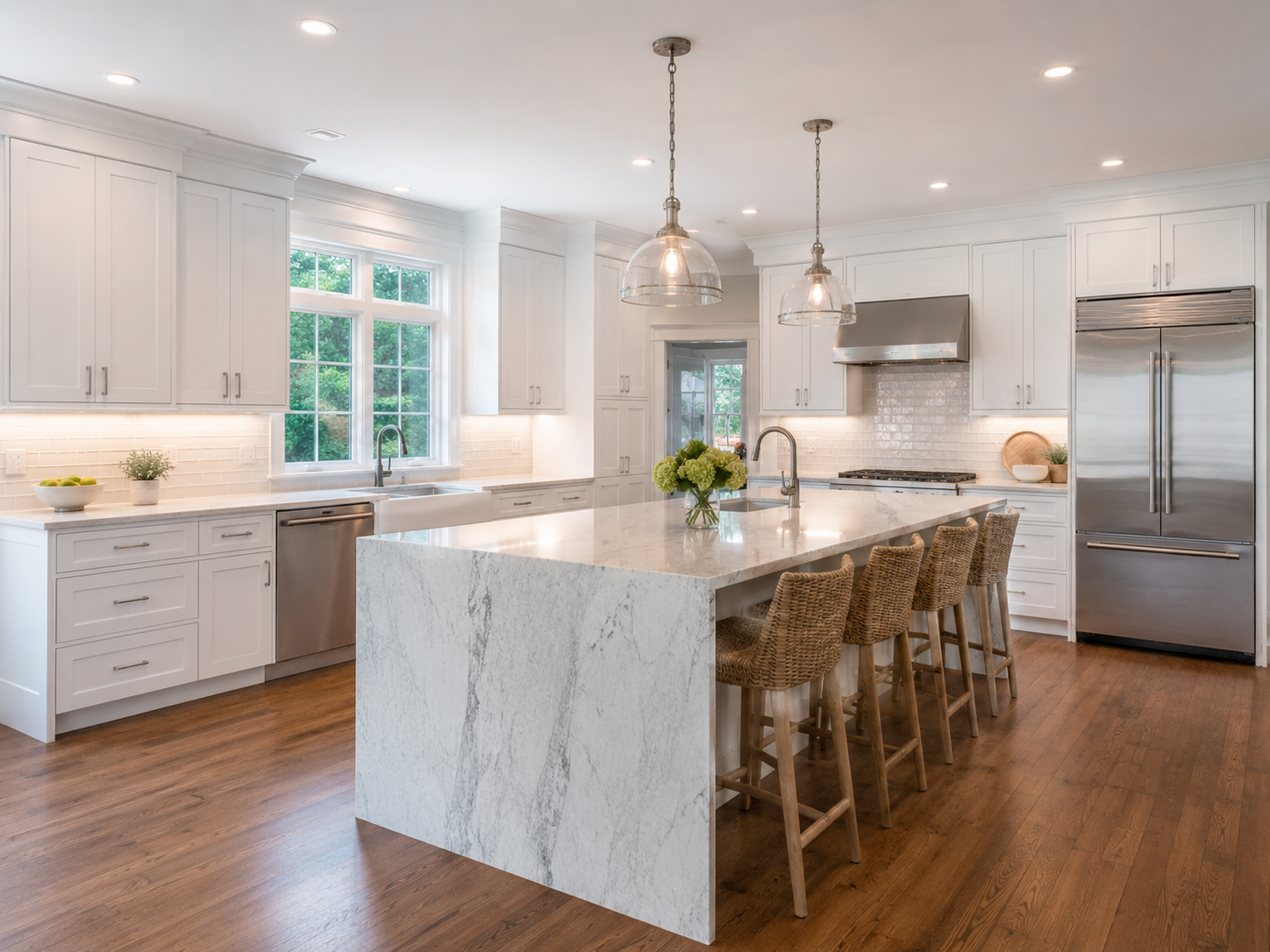 Completed modern kitchen remodeling project
